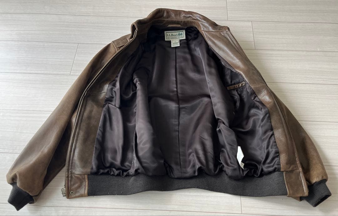 L.L.Bean レザーフライトジャケット A-2タイプ Sサイズ 本革