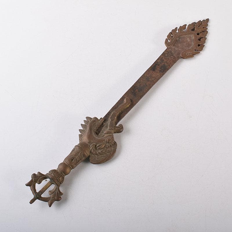 仏教美術　密教法具　古銅　利剣　カドゥガ　倶利伽羅剣　C　8587