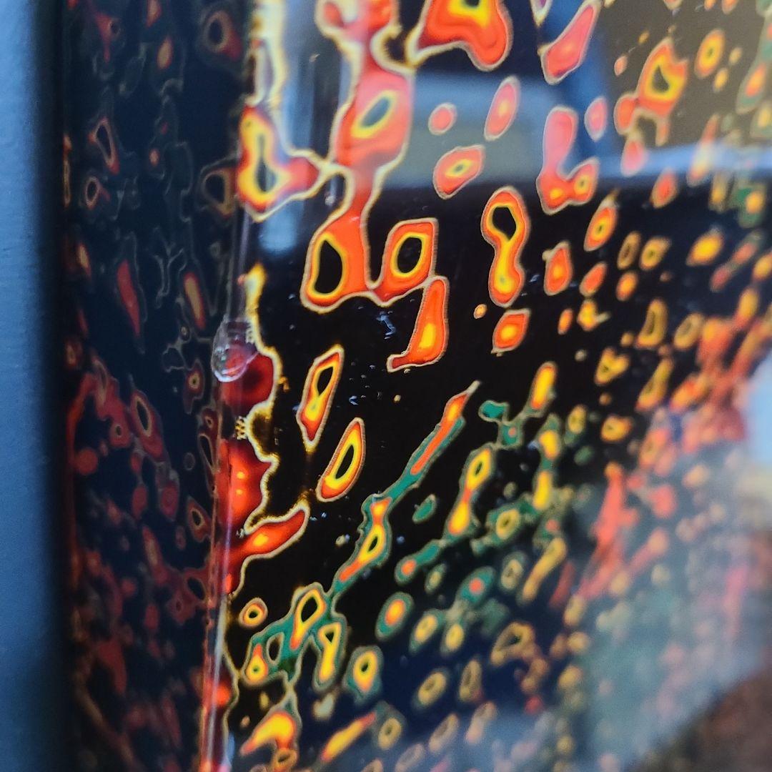 座卓　天板　津軽塗　呂上　天然木　裏板　黒漆塗　柱　天然木　無垢くり貫き　箱入り