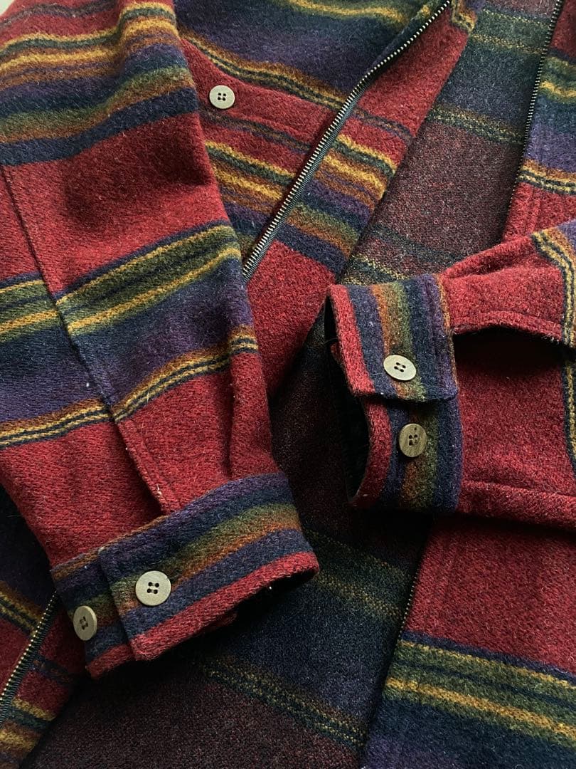 Wool richL 90s ビンテージブルゾン　ウールジャケット　Lサイズ