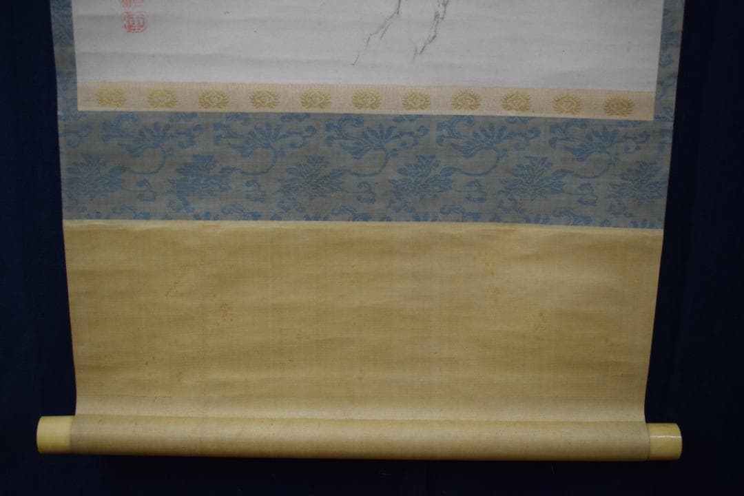 【真作】横山清暉/秋景帰漁図/秋雨人物図秋景山水図/掛軸☆宝船☆Y-726　JM