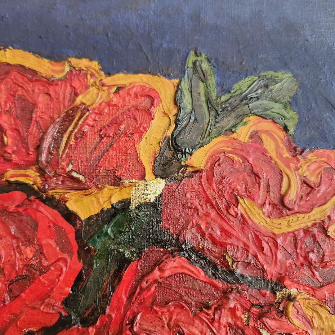 田渕眞兒　油絵　油彩　薔薇シリーズ　花　No.2-9+t+s