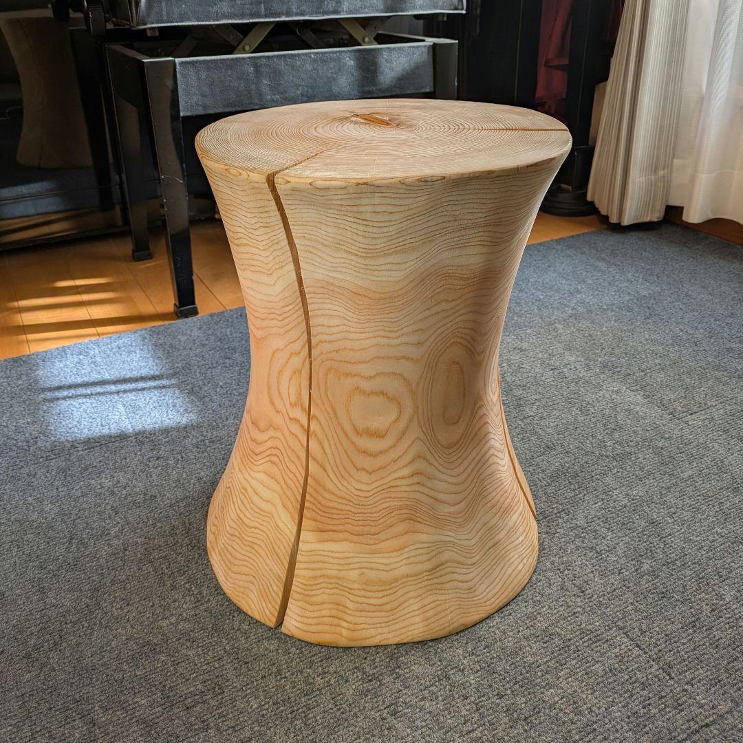 outdoorman　檜⑤　丸太　椅子　スツール　高さ約40㎝