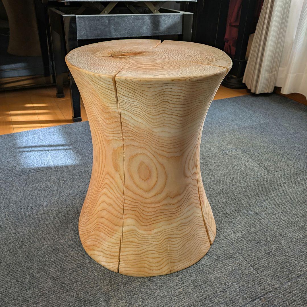 outdoorman　檜⑤　丸太　椅子　スツール　高さ約40㎝