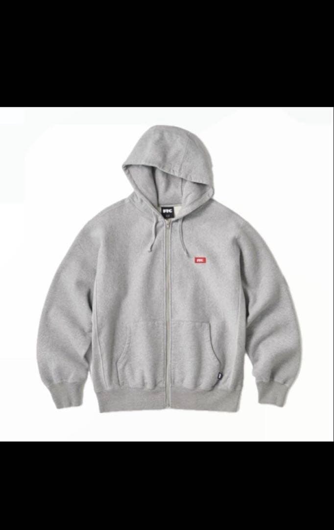 FTC グレー ジップアップフーディ　L