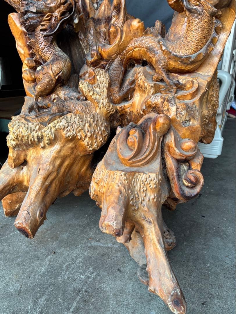 特大約100cm 天然木 龍 彫刻 置物 木彫り 開運 岐阜県揖斐郡池田町まで