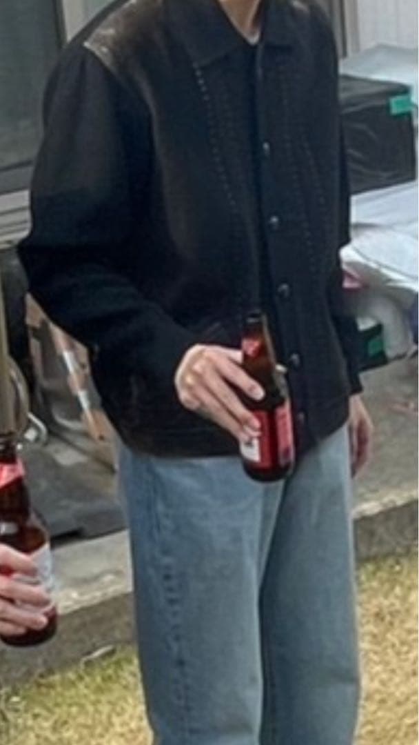 ジャケット・アウター euro vintage 70's leather and kint