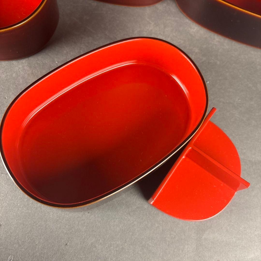 輪島塗　小判弁当箱　5点