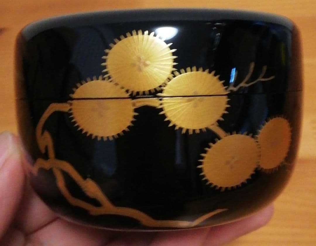 宗廣作　唐松　蒔絵　棗　共箱　茶道具