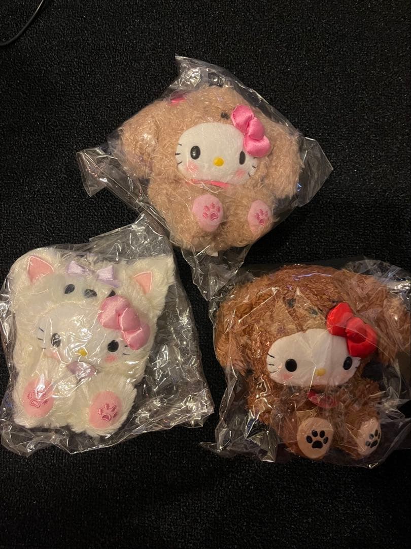 希少品ハローキティ トイプードル、ダックス、チワワ3体セット