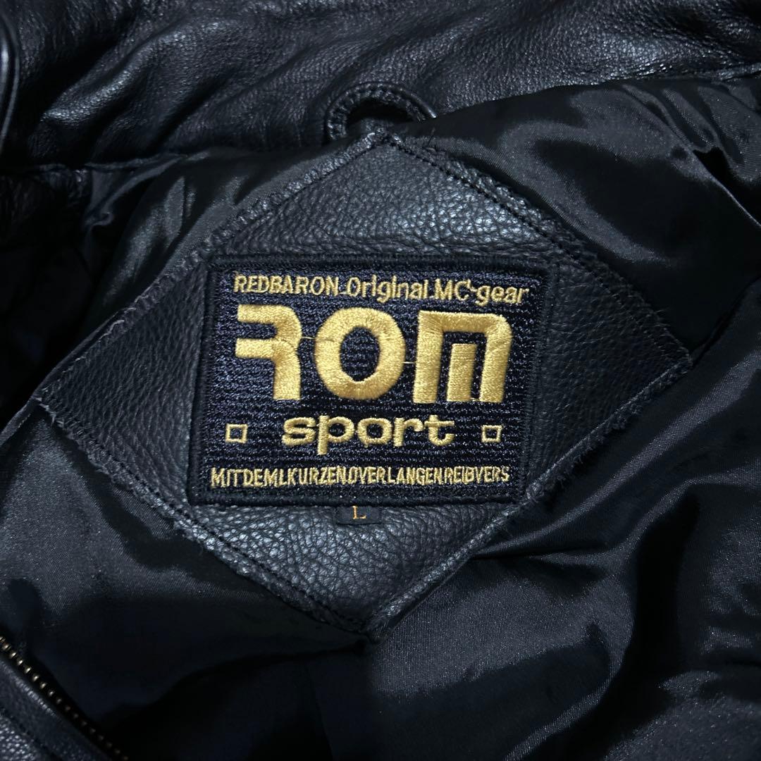 ROM sport レザーシングルライダースジャケット 革ジャン 牛革 本革