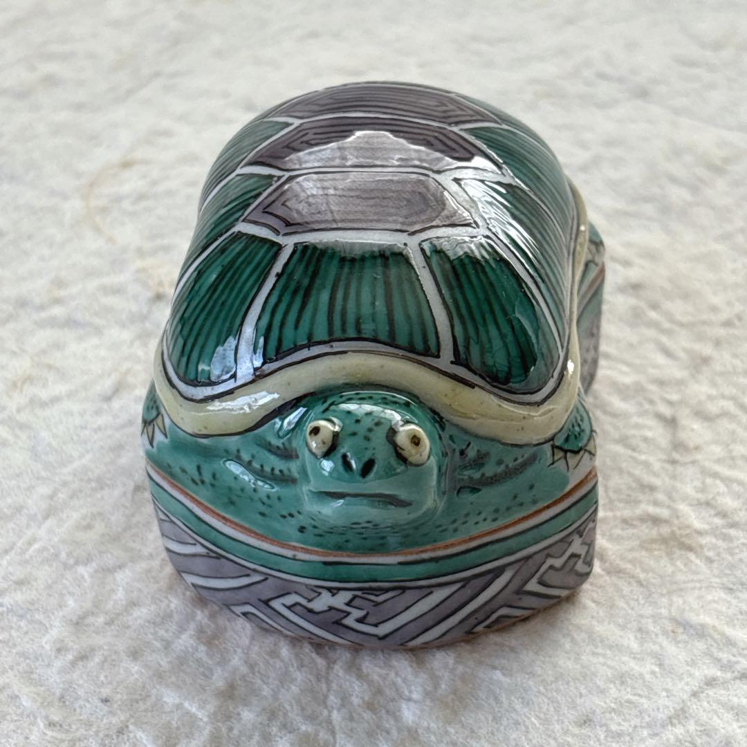 茶道具　亀　香合　須田菁華作　吉田屋