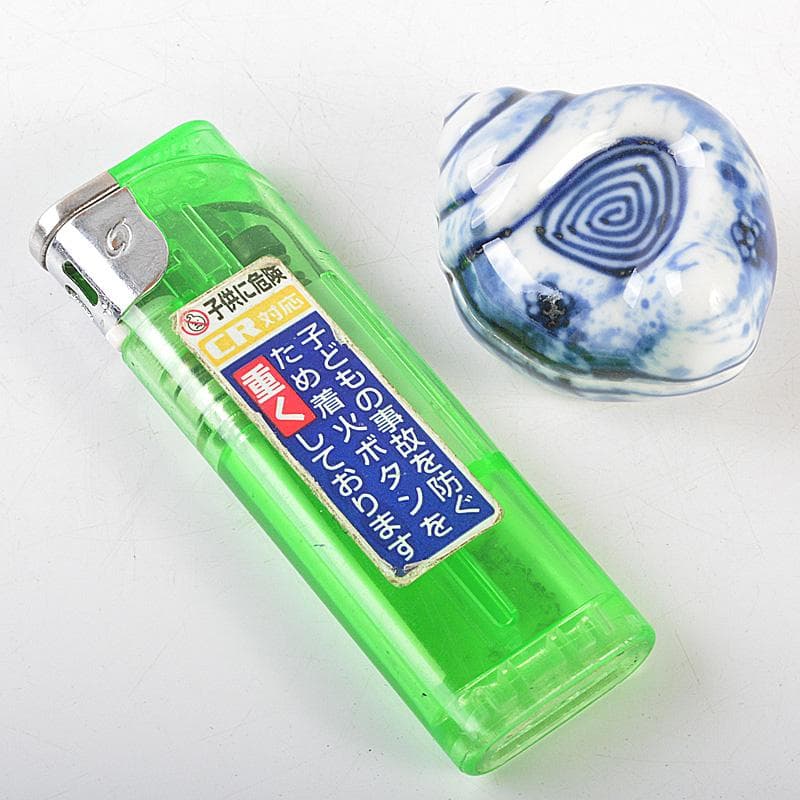 茶道具　平安　竹泉造　倣青華磁　貝香合　共箱　M　R7314