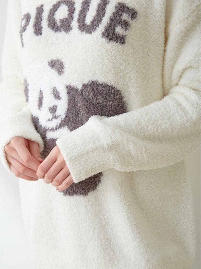 新品✨ジェラートピケ パンダジャガードプルオーバー&さがらロングパンツ セット