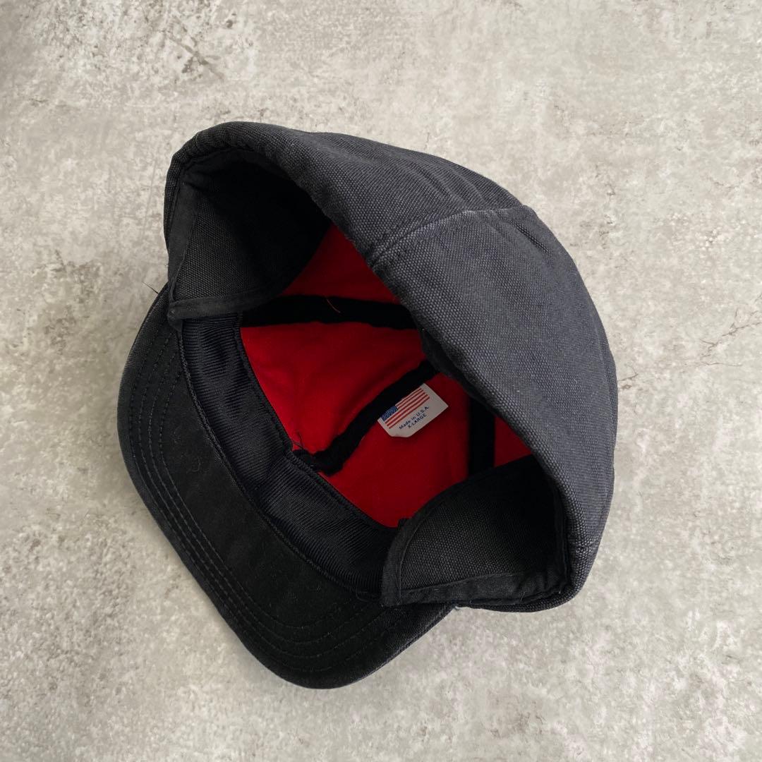 90s カーハート イヤーフラップ 耳当て キャップ USA製 黒 XL