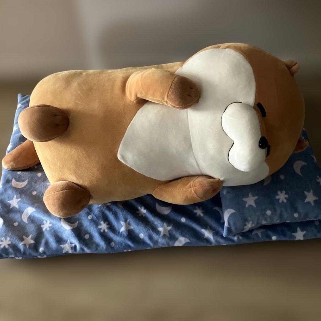 【値下げ不可】可愛い嘘のカワウソ 大きな添い寝ぬいぐるみ(おふとんとまくら付き)