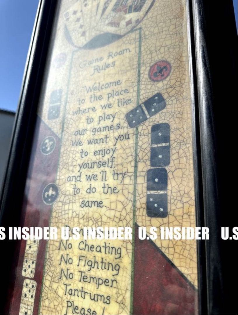 トランプ、ダイス / ゲーム・ルーム・ルール■壁掛け額入りディスプレイ