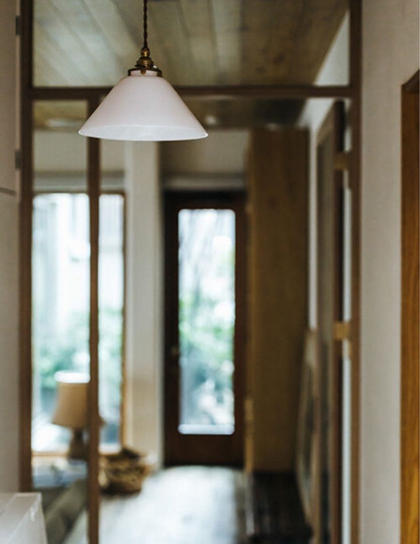 【ほぼ新品・電球付き！】flame galette glass ペンダントライト