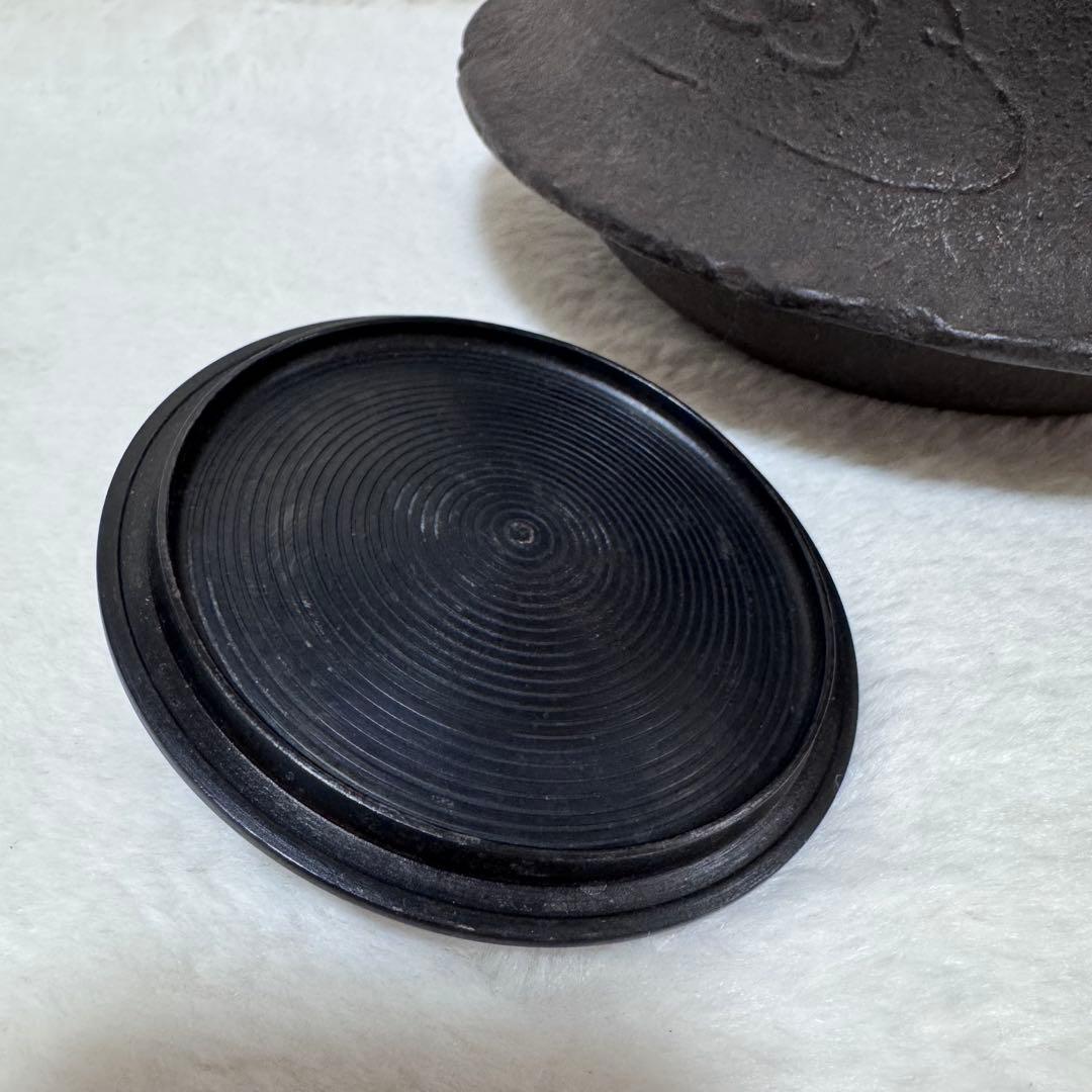 茶道具 茶道 龍敏堂造 茶釜 風炉釜 小釜富士 ビンテージ コレクション 鉄 銅