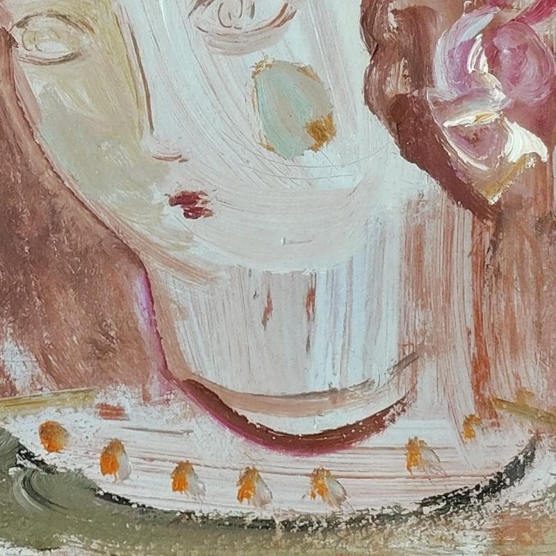 ☆小野州一☆「人形の顔」油絵　180X160ｍｍ　良好！