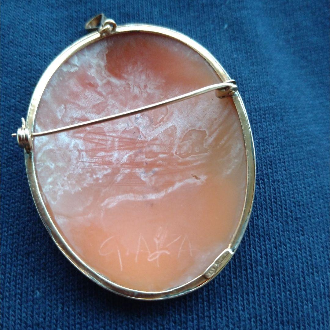 Donadio工房 ヴィンテージカメオブローチ K14