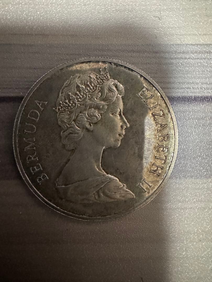 早い者勝ち！ バミューダ 1ドル 銀貨 1972年 エリザベス2世