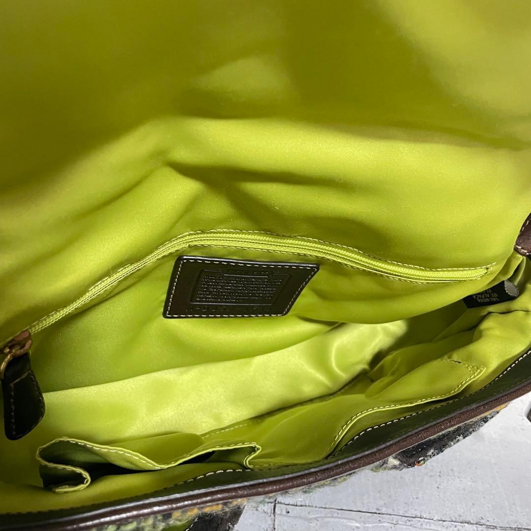希少　COACH コーチ　ツイード×レザー ショルダーバッグ ワンショルダー