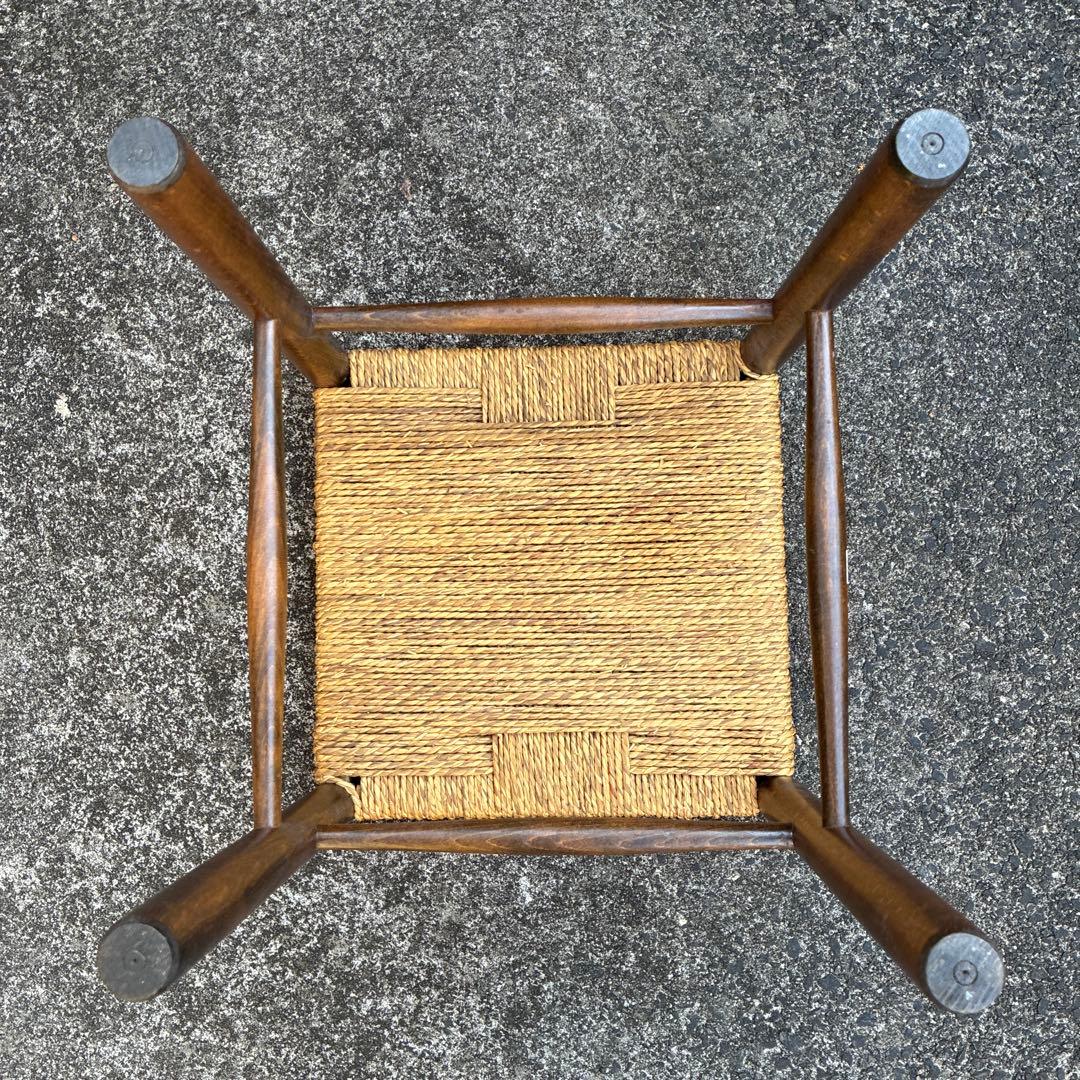 S*e様 飛騨産業 キツツキ ペーパーコード スツール チェア 椅子 ビンテージ