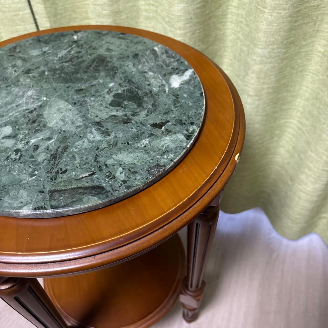 イタリア製 大理石天板 花台 飾り台　サイドテーブル