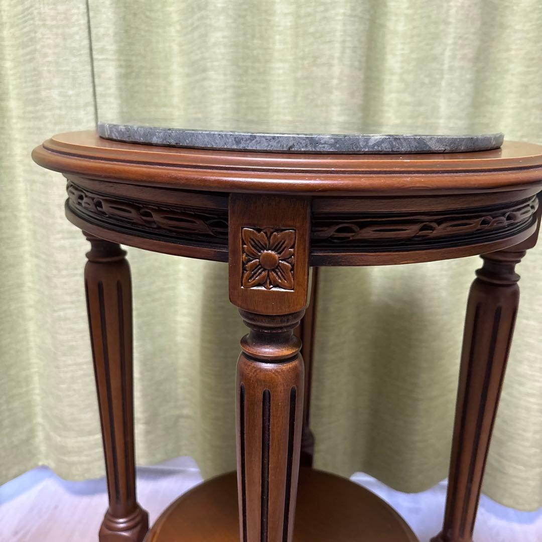 イタリア製 大理石天板 花台 飾り台　サイドテーブル