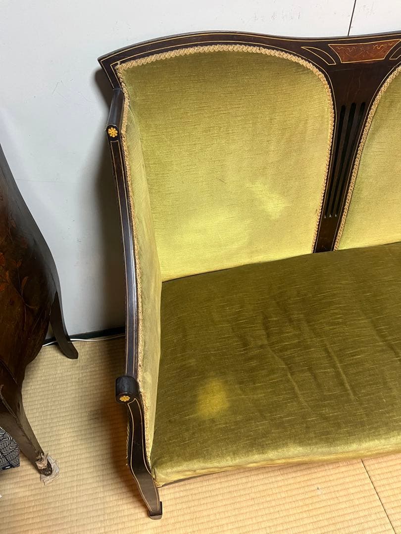 アールデコ　2人掛けソファー　1920年代製　当時物￼送料込み