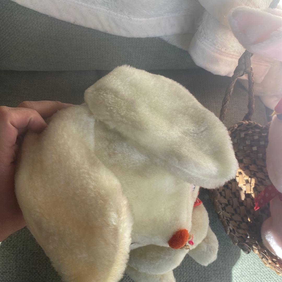 昭和レトロ　ビンテージ　サンエートイ　SAN-EI TOYS うさぎ　ぬいぐるみ