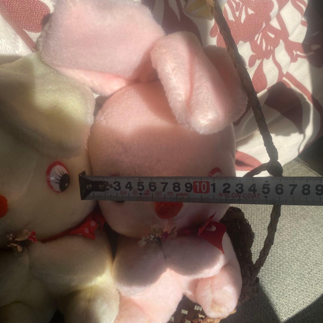 昭和レトロ　ビンテージ　サンエートイ　SAN-EI TOYS うさぎ　ぬいぐるみ