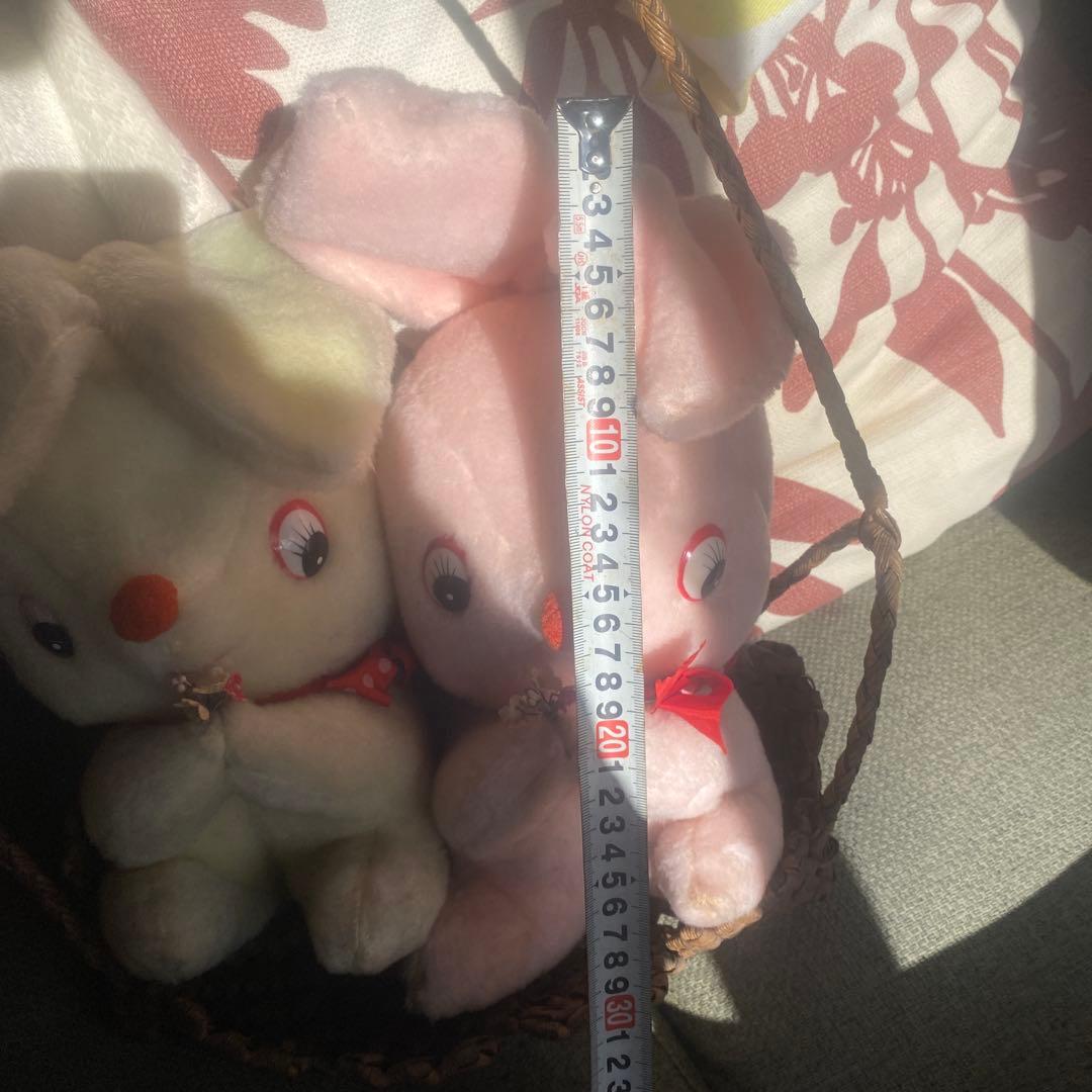 昭和レトロ　ビンテージ　サンエートイ　SAN-EI TOYS うさぎ　ぬいぐるみ