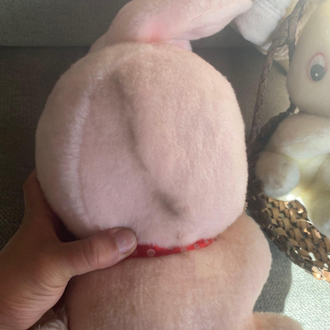 昭和レトロ　ビンテージ　サンエートイ　SAN-EI TOYS うさぎ　ぬいぐるみ