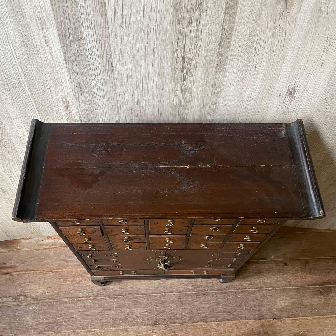 古美術 李朝家具 薬箱 薬箪笥 ヤクチャン 小引き出し アンティーク 中国家具