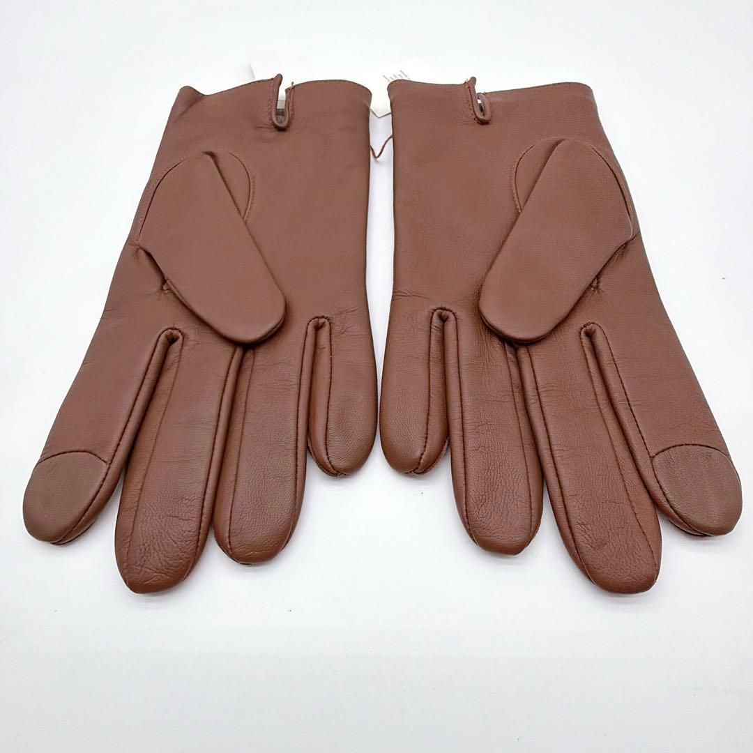 新品タグ付き✨【コーチ】シープレザー手袋 羊革 裏地ウール100% ブラウン L