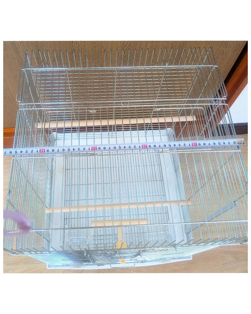 最終値下げ鳥かご HOEI 465オカメ ホワイト オウム 銀メッキ 白 ケージ