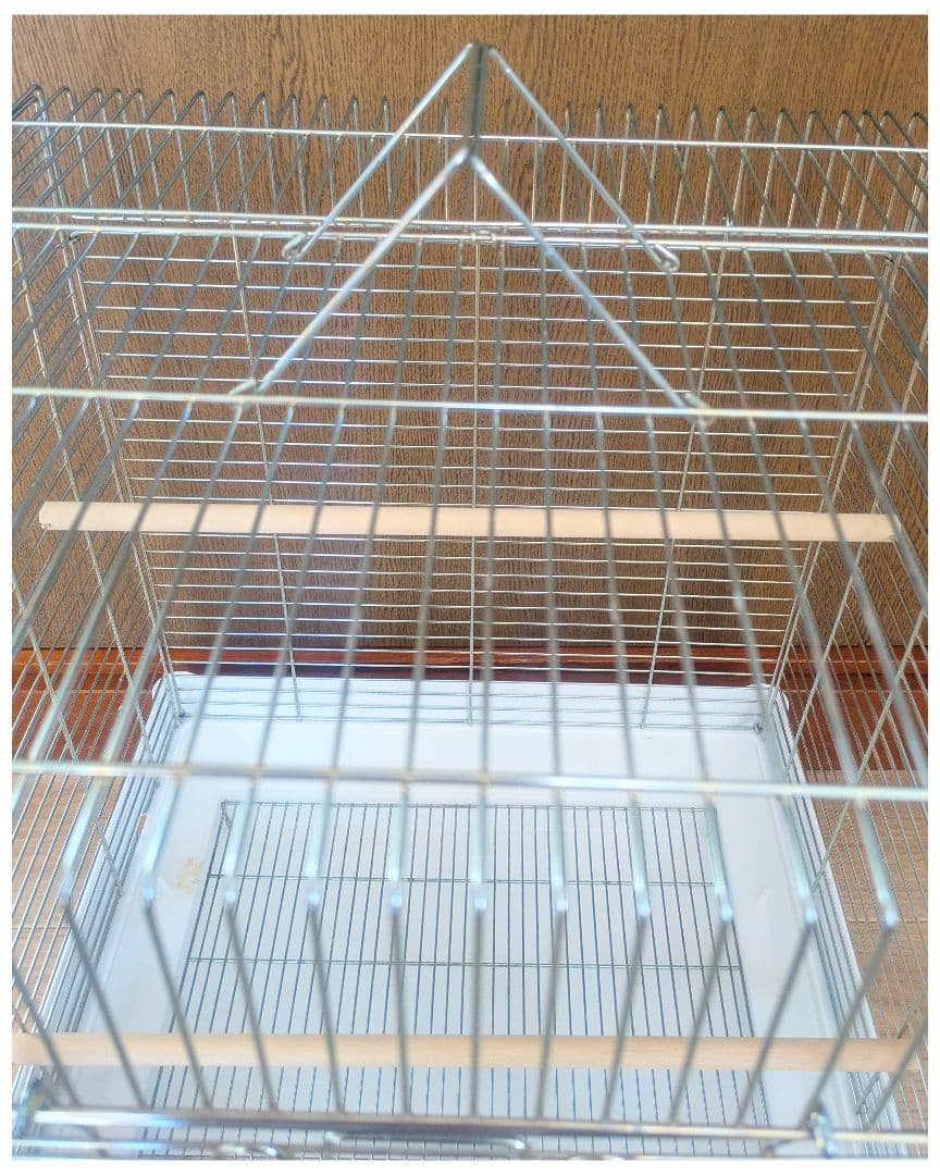 最終値下げ鳥かご HOEI 465オカメ ホワイト オウム 銀メッキ 白 ケージ