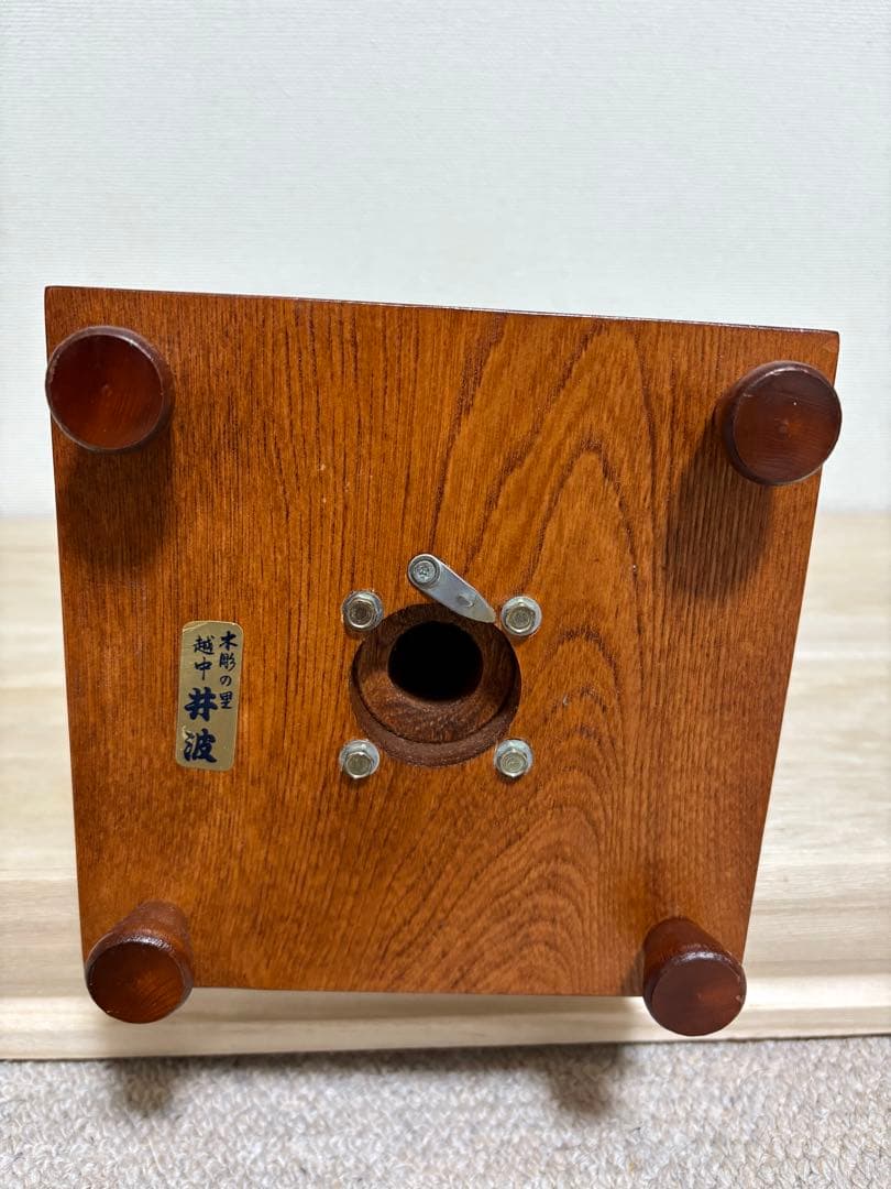 井波彫刻 越中井波 木製 五重塔 置物 鈴付き 木彫り