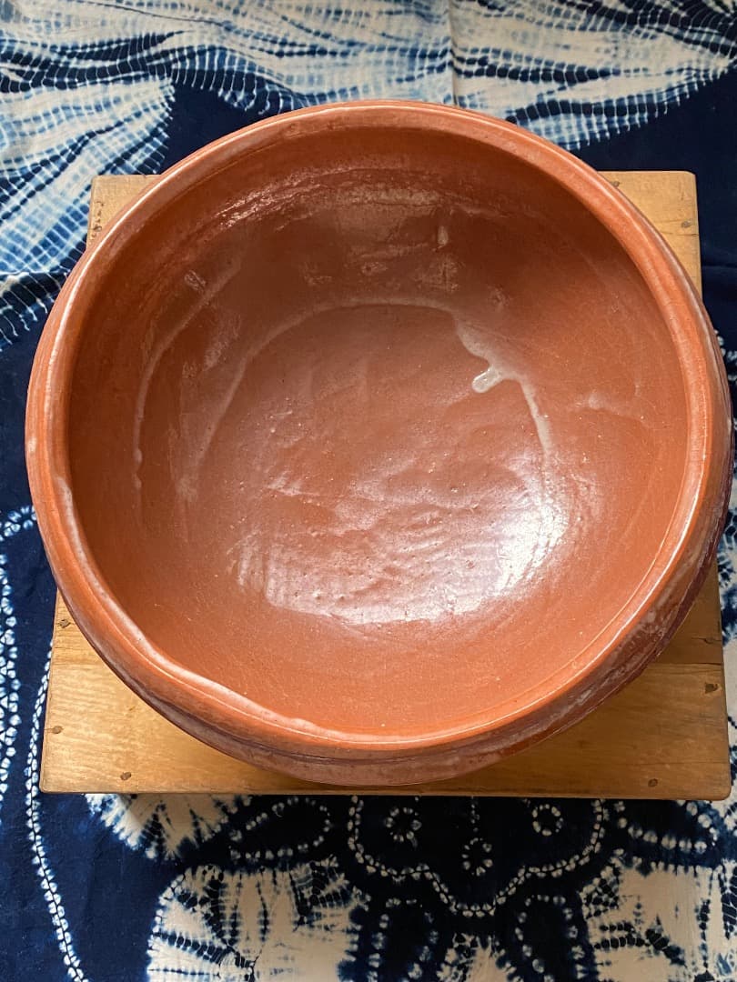 お値下げ中　茶道具　平安　松寿造　筋半田、巴半田一双　赤楽