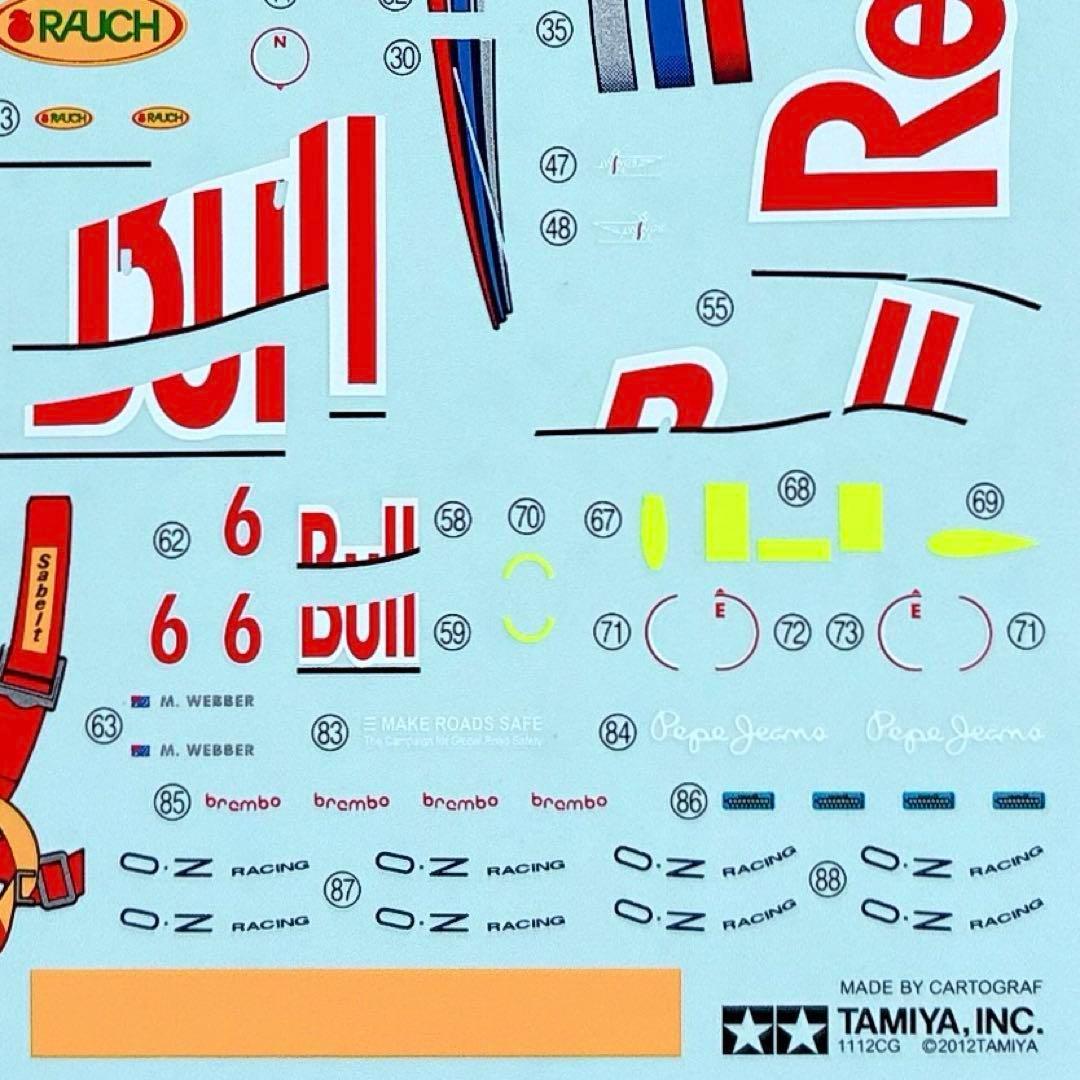 絶版 タミヤ 1/20 レッドブル RB6 純正 カルトグラフデカール 状態良好