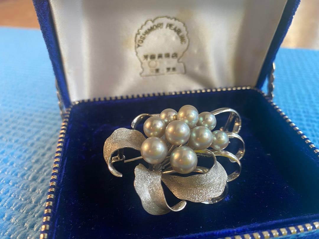 パール　シルバー950 ブローチ