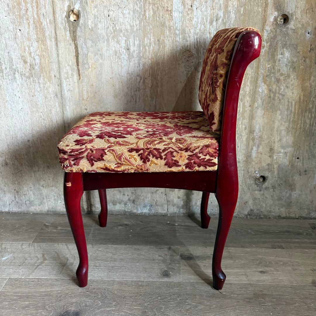 ヴィンテージ ドレッサーチェア　猫脚　クラシック　ジャガード織