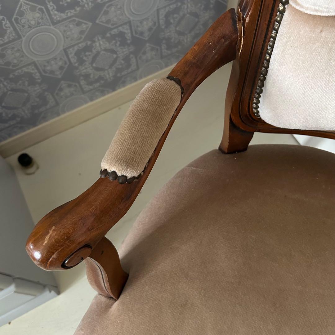 アンティークチェア　アームチェア　座椅子