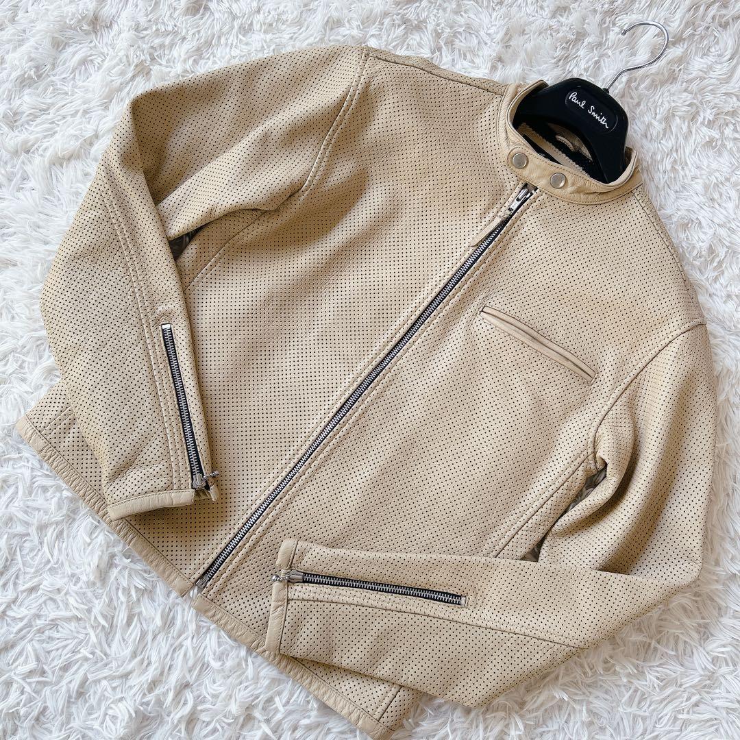 美品 ハーレーダビッドソン レザージャケット シングルライダース パンチング L