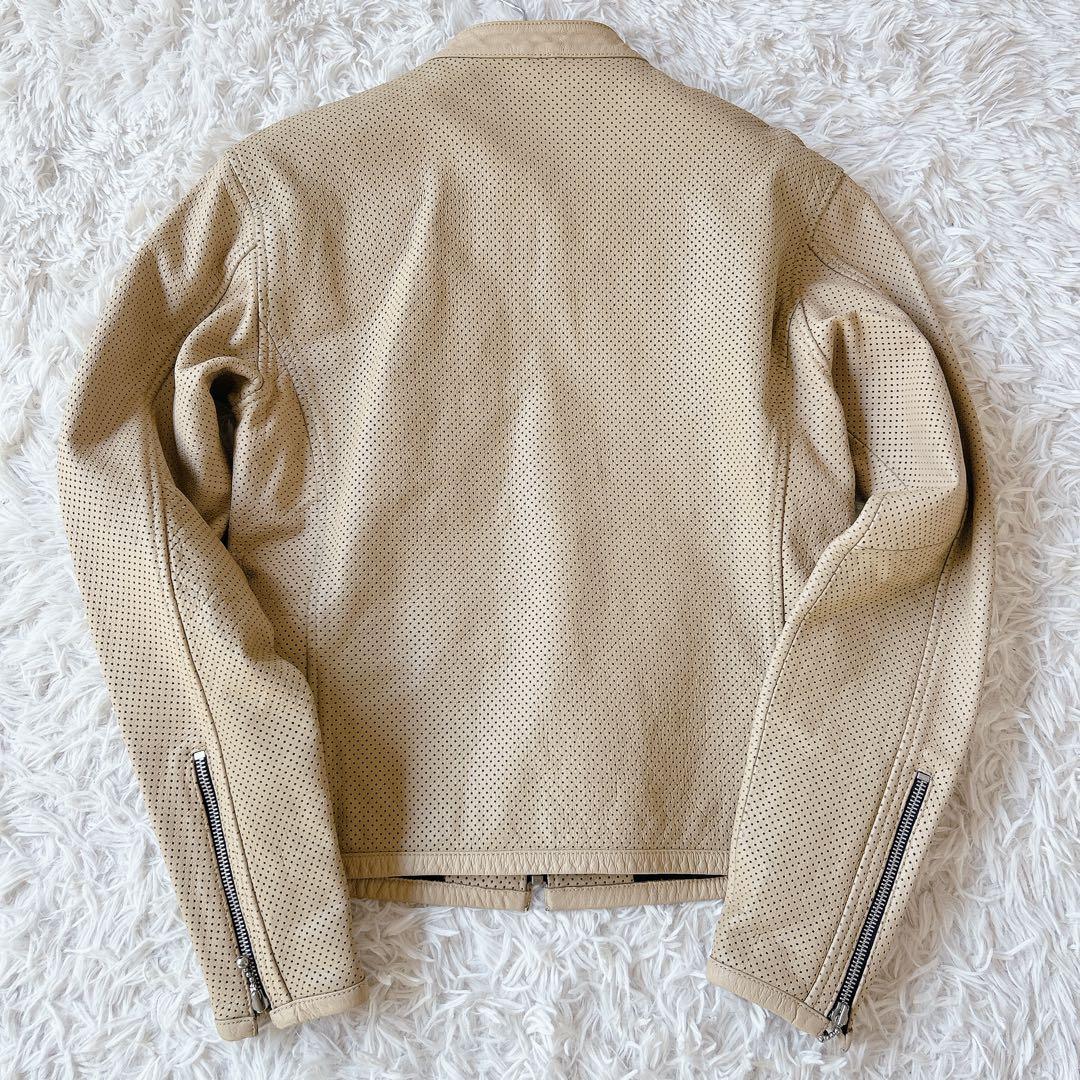 美品 ハーレーダビッドソン レザージャケット シングルライダース パンチング L