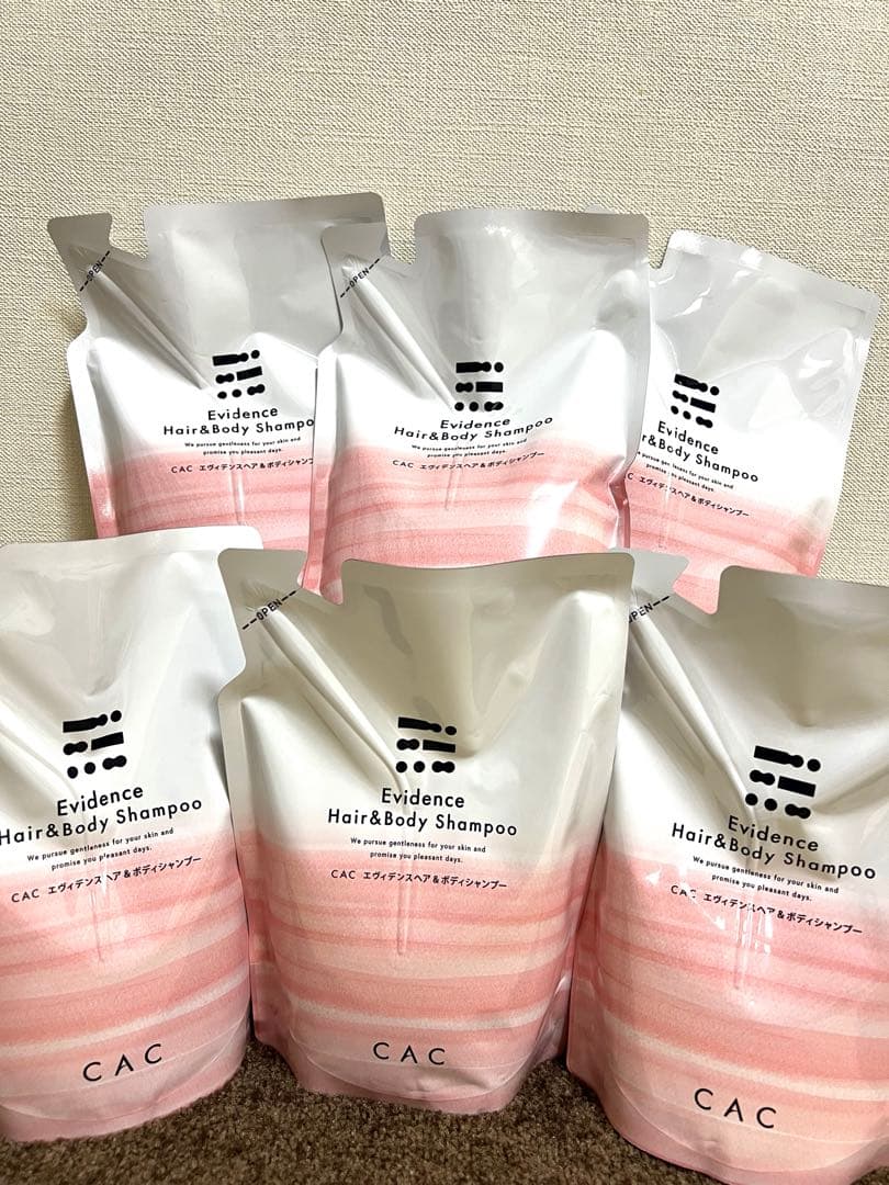CAC化粧品 エヴィデンスヘア＆ボディシャンプー レフィル6袋 cac