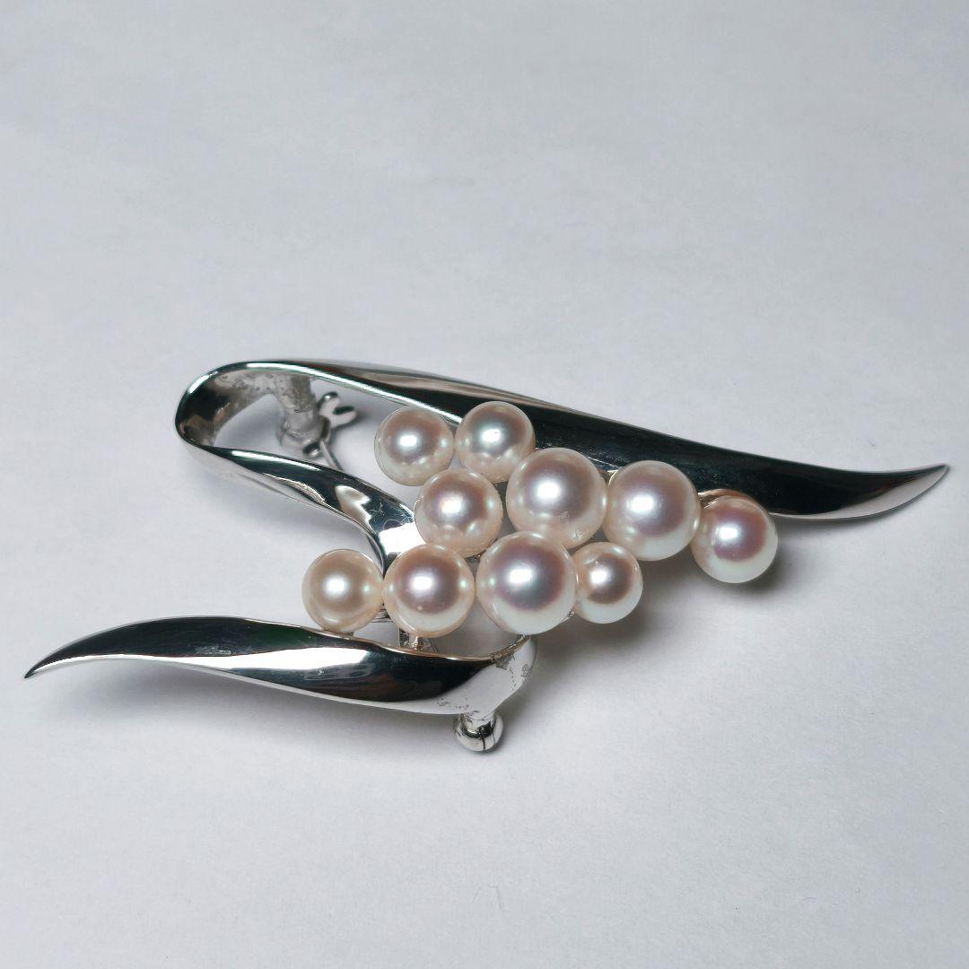 【美品 最高級】ミキモト ブローチ パール フォーマル 10珠 皇室御用達