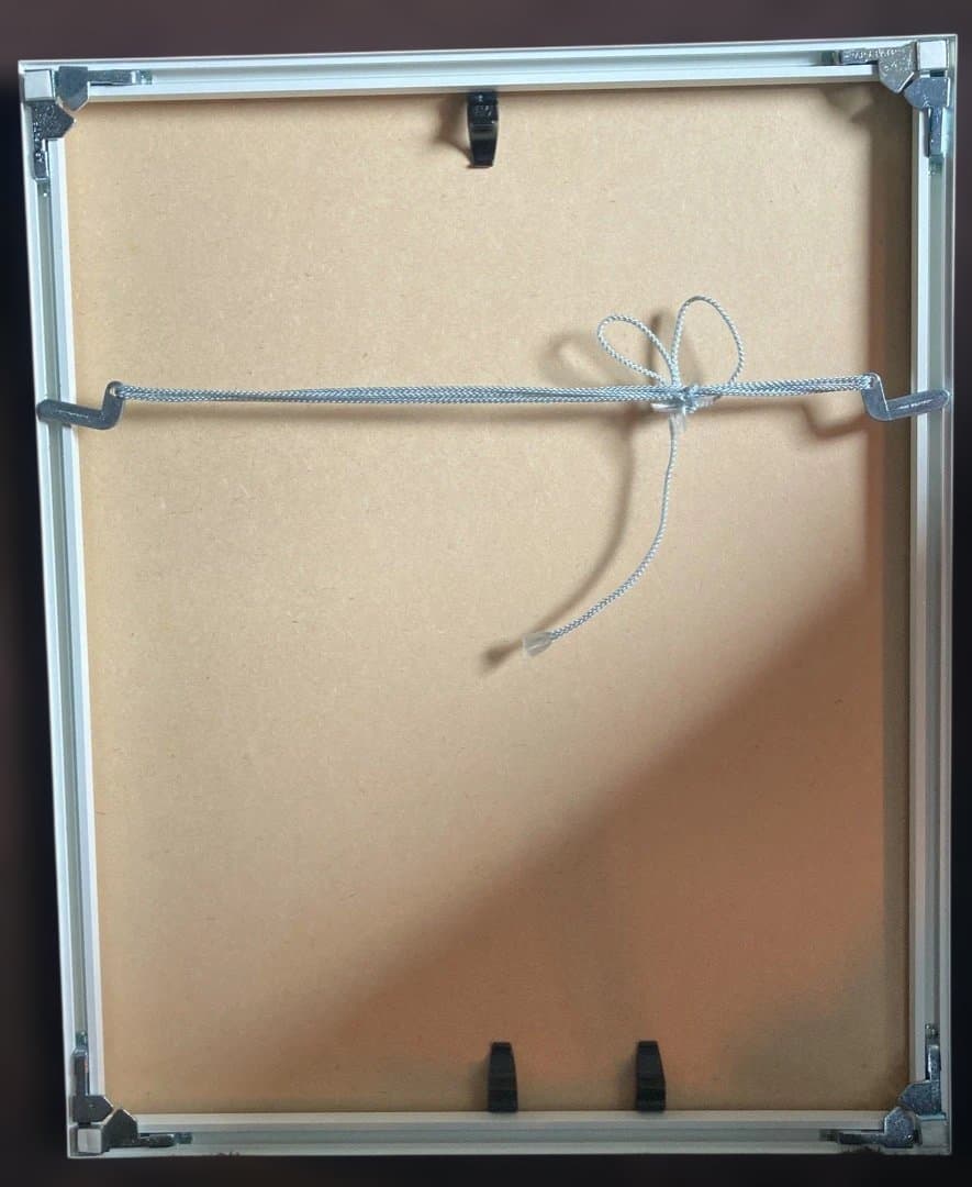 新品直筆絵画『原マスミ／下着（黒）』豪華（四つ切り）額付